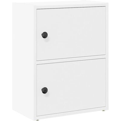 vidaXL 860355 White Engineered Wood Bookcase - Bookcase vidaXL 860355 White Engineered Wood Bookcase - Bookcase