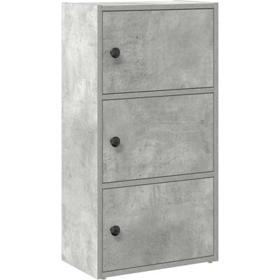 vidaXL Boekenkast Beton Grijs 40x24x77 cm Houtmateriaal - Bookcase vidaXL Boekenkast Beton Grijs 40x24x77 cm Houtmateriaal - Bookcase