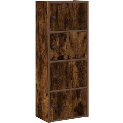 vidaXL Estantería de madera de ingeniería roble ahumado 40x24x102 cm - Bookcase vidaXL Estantería de madera de ingeniería roble ahumado 40x24x102 cm - Bookcase