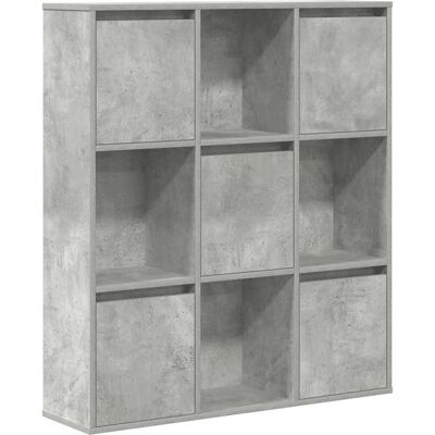 vidaXL Boekenrek van engineering hout grijs cement 89x24x101,5cm - Boekenkast vidaXL Boekenrek van engineering hout grijs cement 89x24x101,5cm - Boekenkast