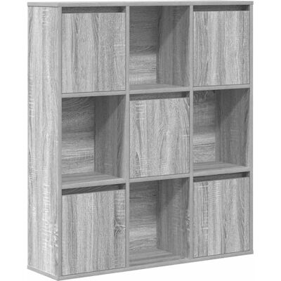 vidaXL Boekenkast Grijs Sonoma - 89x24x101,5 cm Boekenkast vidaXL Boekenkast Grijs Sonoma - 89x24x101,5 cm Boekenkast