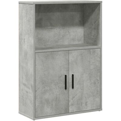vidaXL Boekenkast Beton Grijs 60x24x85 cm Ingegengericht Hout - Boekenkast vidaXL Boekenkast Beton Grijs 60x24x85 cm Ingegengericht Hout - Boekenkast