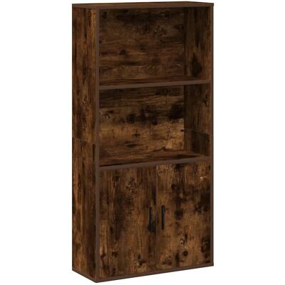 vidaXL Bücherregal Rauch Eiche - Wohnzimmer vidaXL Bücherregal Rauch Eiche - Wohnzimmer
