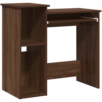 vidaXL Schreibtisch mit Regalen Braun Eiche - Schreibtisch vidaXL Schreibtisch mit Regalen Braun Eiche - Schreibtisch