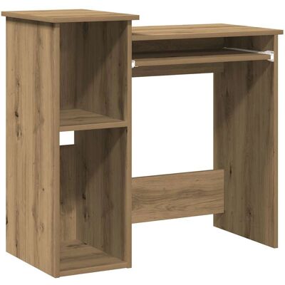 vidaXL 860453 Weißer Schreibtisch mit Regalen - Schreibtisch vidaXL 860453 Weißer Schreibtisch mit Regalen - Schreibtisch