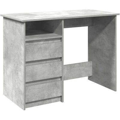 vidaXL Geïntegreerd hout Beton Grijs Bureau - 102x50x75 cm vidaXL Geïntegreerd hout Beton Grijs Bureau - 102x50x75 cm