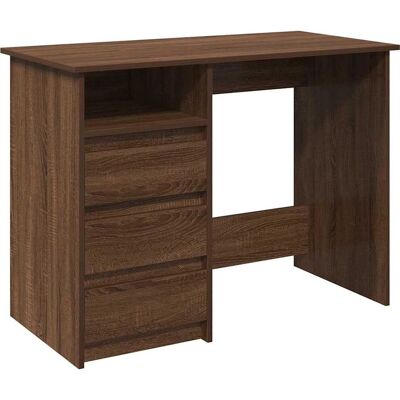 vidaXL Tummanruskea tammipöytä - 102x50x75 cm - Opiskelu tai toimisto vidaXL Tummanruskea tammipöytä - 102x50x75 cm - Opiskelu tai toimisto