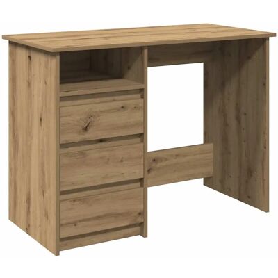 vidaXL Artisan Eichenholz Schreibtisch - Holz mit Stauraum vidaXL Artisan Eichenholz Schreibtisch - Holz mit Stauraum