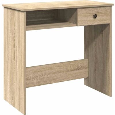 vidaXL Sonoma Eik Wit Bureau - Kantoor & Studie - 80x40x75 cm vidaXL Sonoma Eik Wit Bureau - Kantoor & Studie - 80x40x75 cm