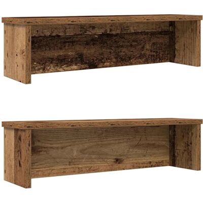 vidaXL Old Wood 50x15x16 cm Stackable Kitchen Rack - Kitchen Storage vidaXL Old Wood 50x15x16 cm Stackable Kitchen Rack - Kitchen Storage