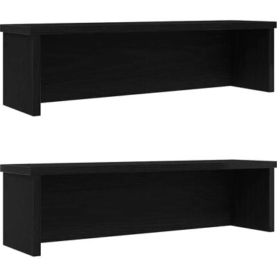 vidaXL Küchenregal - Stapelbar Schwarz 60x15x16cm vidaXL Küchenregal - Stapelbar Schwarz 60x15x16cm