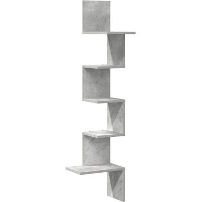 vidaXL 860520 Regal Grau - Wand-Eckregal vidaXL 860520 Regal Grau - Wand-Eckregal
