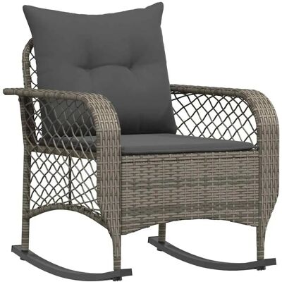 vidaXL Tuinstoel Schommel Grijs - Tuinmeubelen vidaXL Tuinstoel Schommel Grijs - Tuinmeubelen