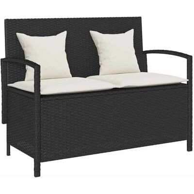 vidaXL Gartenbank - Langlebiger Rattan, Stahl - Stauraum vidaXL Gartenbank - Langlebiger Rattan, Stahl - Stauraum