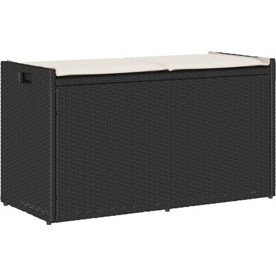 vidaXL Gartenbank mit Stauraum Schwarz 100cm - Gartenbank vidaXL Gartenbank mit Stauraum Schwarz 100cm - Gartenbank