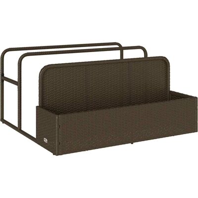 vidaXL Zwembadopslagcontainer Bruin 110x100x57 cm Poly Rattan - Pool Storage Container vidaXL Zwembadopslagcontainer Bruin 110x100x57 cm Poly Rattan - Pool Storage Container