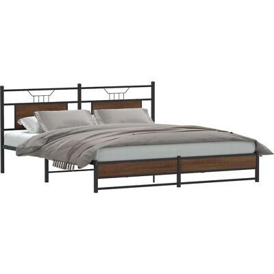 Vidaxl Metallinen sängynrunko ruskea 183x213cm - Kestävää terästä Vidaxl Metallinen sängynrunko ruskea 183x213cm - Kestävää terästä