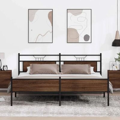 VidaXL sängram med förvaring - Brun 193x203cm VidaXL sängram med förvaring - Brun 193x203cm