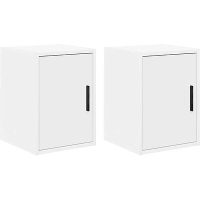 vidaXL Garage Vægskabe 2 stk hvidt ingeniørtræ - Wall Cabinets vidaXL Garage Vægskabe 2 stk hvidt ingeniørtræ - Wall Cabinets