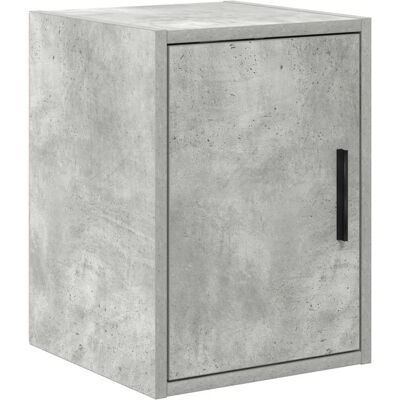 vidaXL Garage Wall Cabinet Concrete Grey Engineered Wood - Garage Storage vidaXL Garage Wall Cabinet Concrete Grey Engineered Wood - Garage Storage