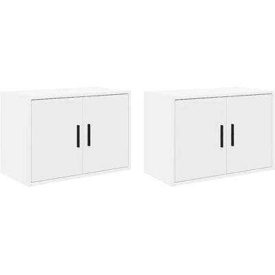 vidaXL Vægskab 60x30x41 cm - Hvid - Garage Opbevaring vidaXL Vægskab 60x30x41 cm - Hvid - Garage Opbevaring