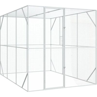 vidaXL - Set of 2 - Silber - Verzinkter Stahl Bird Cage vidaXL - Set of 2 - Silber - Verzinkter Stahl Bird Cage
