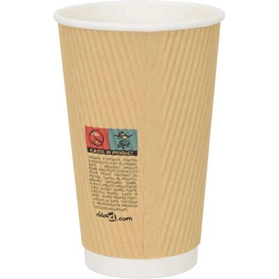 vidaXL Papieren Koffiebekers met Deksel - 1000 stuks - 16oz - Koffiebekers vidaXL Papieren Koffiebekers met Deksel - 1000 stuks - 16oz - Koffiebekers