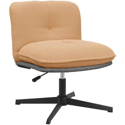 vidaXL Bürostuhl Beige Kunstwollstoff Drehbar Höhenverstellbar vidaXL Bürostuhl Beige Kunstwollstoff Drehbar Höhenverstellbar