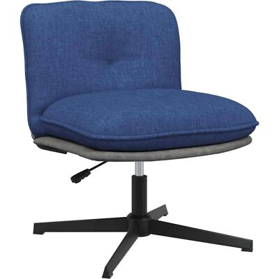 Vidaxl Drehbarer Bürostuhl Blau Stoff Vidaxl Drehbarer Bürostuhl Blau Stoff
