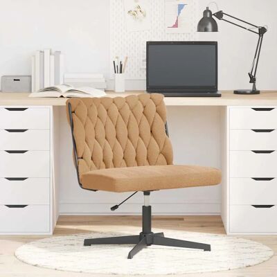 vidaXL Beiger Bürostuhl Drehbar Stoff Plush - Bürostuhl vidaXL Beiger Bürostuhl Drehbar Stoff Plush - Bürostuhl