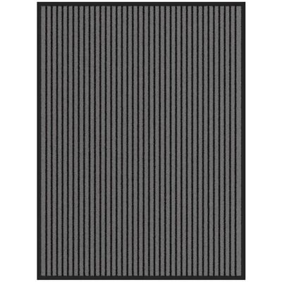 vidaXL Fußmatte Streifen Schwarz und Grau 90x120 cm - Eingangsmatte vidaXL Fußmatte Streifen Schwarz und Grau 90x120 cm - Eingangsmatte