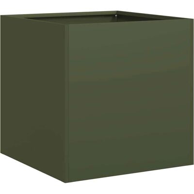 Jardinera en acier vert olive vidaXL - Pot de jardin - Publicité Jardinera en acier vert olive vidaXL - Pot de jardin - Publicité