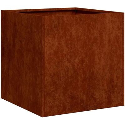 vidaXL Rusty Steel Weatherproof Large Planter - Garden Decor vidaXL Rusty Steel Weatherproof Large Planter - Garden Decor