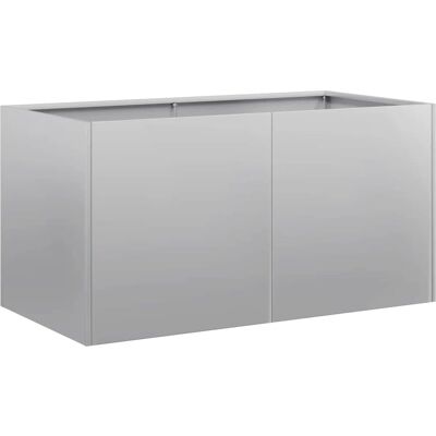 vidaXL Pflanzkübel Verzinkter Stahl Grau 80x40x40cm - Blumenkübel vidaXL Pflanzkübel Verzinkter Stahl Grau 80x40x40cm - Blumenkübel