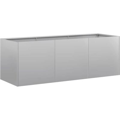 Jardinière en acier galvanisé gris 120x40x40 cm vidaXL - Pot de fleurs - Publicité Jardinière en acier galvanisé gris 120x40x40 cm vidaXL - Pot de fleurs - Publicité