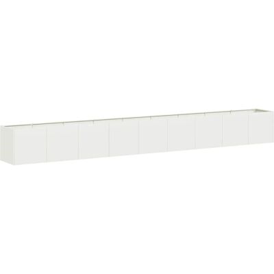 vidaXL Weiße Stahlblumenkübel 360x40x40cm - Pflanzgefäß vidaXL Weiße Stahlblumenkübel 360x40x40cm - Pflanzgefäß