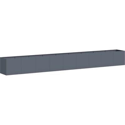 vidaXL Pflanzgefäß Anthrazit 360x40x40 cm Kaltgewalzter Stahl - Pflanzgefäß vidaXL Pflanzgefäß Anthrazit 360x40x40 cm Kaltgewalzter Stahl - Pflanzgefäß