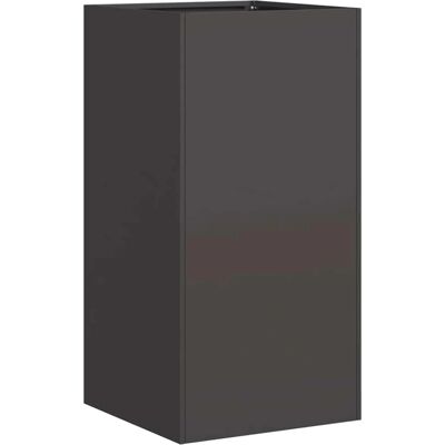 vidaXL Schwarzer Stahl 40x40x80 cm Pflanzkübel - Garten Blumentopf vidaXL Schwarzer Stahl 40x40x80 cm Pflanzkübel - Garten Blumentopf