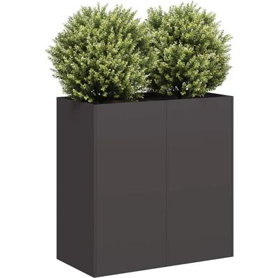 vidaXL Bac de Jardin en Acier Noir 80x40x80cm - Bac - Publicité vidaXL Bac de Jardin en Acier Noir 80x40x80cm - Bac - Publicité