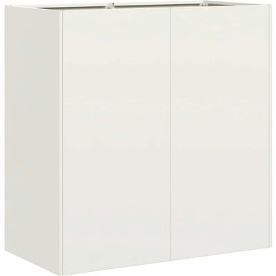 vidaXL Weiße Stahl Pflanzkübel 80x40x80cm - Außen Topf vidaXL Weiße Stahl Pflanzkübel 80x40x80cm - Außen Topf