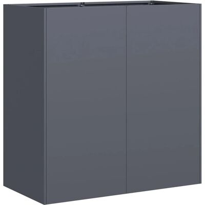 vidaXL Pflanzkübel Stahl Anthrazit 80x40x80 cm - Blumentopf vidaXL Pflanzkübel Stahl Anthrazit 80x40x80 cm - Blumentopf