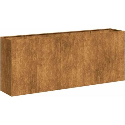 vidaXL Pflanzkübel Rostig Wetterfester Stahl 200x40x80cm vidaXL Pflanzkübel Rostig Wetterfester Stahl 200x40x80cm