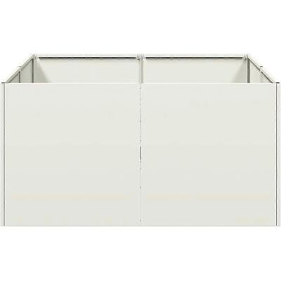 vidaXL Weiße Stahl 80x80x40 cm Gartenschale - Gartentyp vidaXL Weiße Stahl 80x80x40 cm Gartenschale - Gartentyp