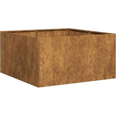 vidaXL Wetterfester Stahl 80x80x40 cm Pflanzkübel - Garten, Balkon, Terrasse vidaXL Wetterfester Stahl 80x80x40 cm Pflanzkübel - Garten, Balkon, Terrasse