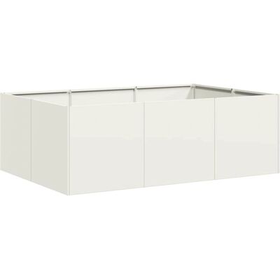 vidaXL Pflanzkübel Weiß 120x80x40 cm Stahl - Pflanzkübel vidaXL Pflanzkübel Weiß 120x80x40 cm Stahl - Pflanzkübel