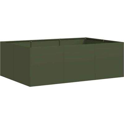 vidaXL Jardinera - Acier Vert Olive 120x80x40cm - Publicité vidaXL Jardinera - Acier Vert Olive 120x80x40cm - Publicité