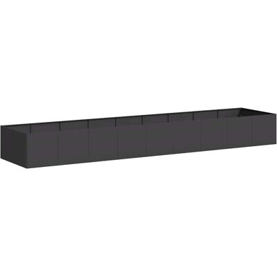 vidaXL Schwarze Stahl Blumenkübel 360x80x40cm - Gartendeko vidaXL Schwarze Stahl Blumenkübel 360x80x40cm - Gartendeko