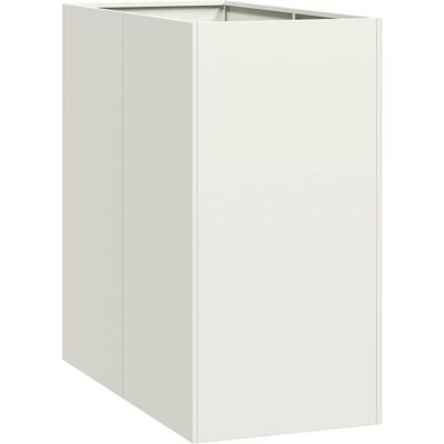 vidaXL Weiß Stahl 40x80x80 cm Garten Blumentopf vidaXL Weiß Stahl 40x80x80 cm Garten Blumentopf