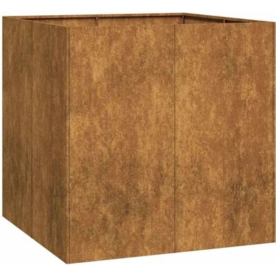 vidaXL Pot de fleurs en acier corten marron 80x80x80 cm Jardin vidaXL Pot de fleurs en acier corten marron 80x80x80 cm Jardin
