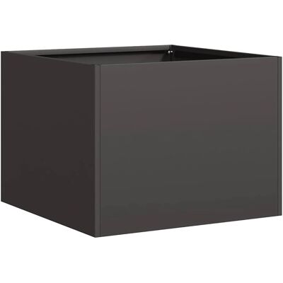 vidaXL Schwarzer Stahl 40x40x30 cm Pflanzkübel - Außen Garten Hochbeet vidaXL Schwarzer Stahl 40x40x30 cm Pflanzkübel - Außen Garten Hochbeet